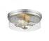 Z-Lite Bohin 2 Light Flush Mount in Brushed Nickel Finish Model: 464F13-BN