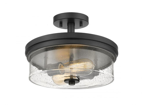 Z-Lite Bohin 2 Light Semi Flush Mount in Brushed Nickel Finish Model: 464SF-BN