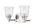 Z-Lite Bohin 2 Light Vanity in Brushed Nickel Finish Model: 464-2V-BN