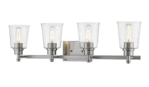 Z-Lite Bohin 4 Light Vanity in Brushed Nickel Finish Model: 464-4V-BN