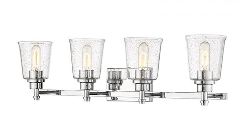 Z-Lite Bohin 4 Light Vanity in Brushed Nickel Finish Model: 464-4V-BN