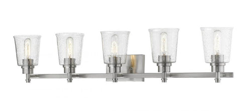 Z-Lite Bohin 5 Light Vanity in Brushed Nickel Finish Model: 464-5V-BN