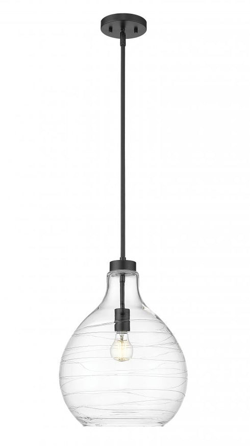 Z-Lite Bon Air 1 Light Pendant in Brushed Nickel Finish Model: 496P13-BN