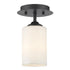 Z-Lite Bordeaux 1 Light Flush Mount in Brushed Nickel Finish Model: 435F1-BN