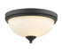 Z-Lite Bordeaux 2 Light Flush Mount in Brushed Nickel Finish Model: 435F2-BN