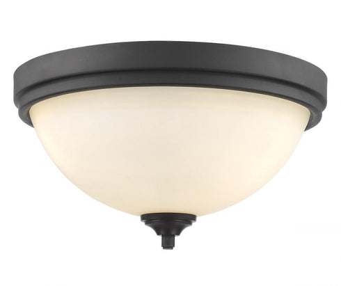 Z-Lite Bordeaux 3 Light Flush Mount in Brushed Nickel Finish Model: 435F3-BN