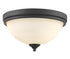 Z-Lite Bordeaux 3 Light Flush Mount in Brushed Nickel Finish Model: 435F3-BN