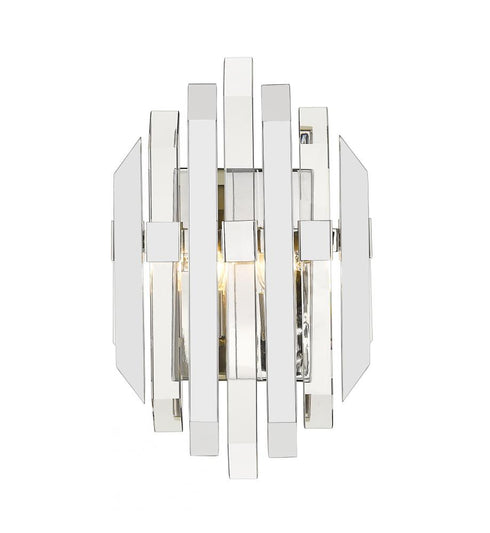 Z-Lite Bova 2 Light Wall Sconce in Polished Nickel Finish Model: 4006S-PN