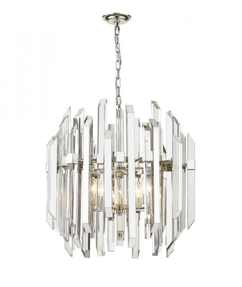Z-Lite Bova 6 Light Chandelier in Polished Nickel Finish Model: 4006-9PN