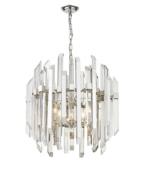 Z-Lite Bova 6 Light Chandelier in Polished Nickel Finish Model: 4006-9PN