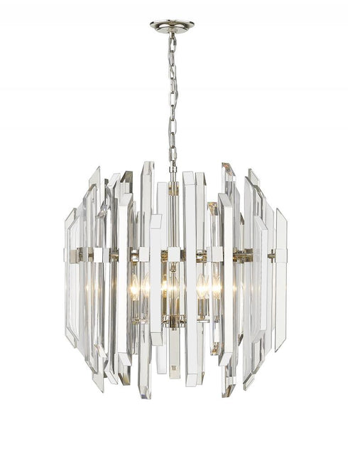 Z-Lite Bova 6 Light Chandelier in Polished Nickel Finish Model: 4006-9PN
