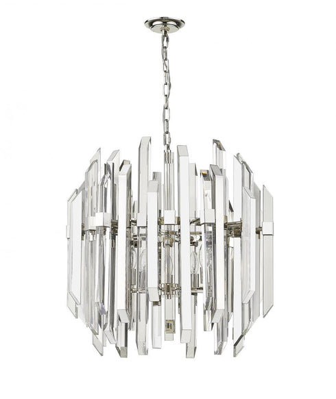 Z-Lite Bova 6 Light Chandelier in Polished Nickel Finish Model: 4006-9PN