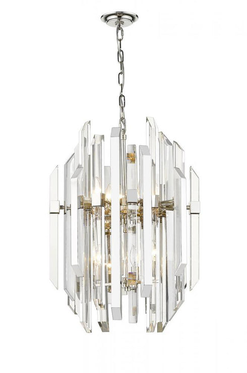 Z-Lite Bova 9 Light Chandelier in Polished Nickel Finish Model: 4006-8PN