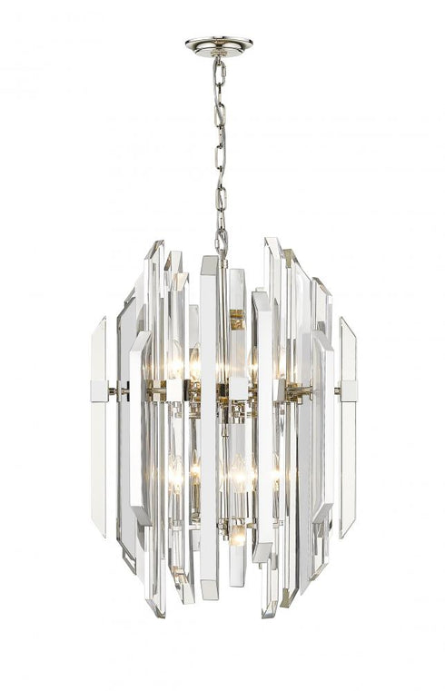 Z-Lite Bova 9 Light Chandelier in Polished Nickel Finish Model: 4006-8PN
