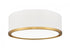 Z-Lite Bradley 1 Light Flush Mount in Matte Black + Modern Gold Finish Model: 1018F12-MB-MGLD-LED