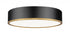 Z-Lite Bradley 1 Light Flush Mount in Matte Black + Modern Gold Finish Model: 1018F20-MB-MGLD-LED