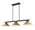 Z-Lite Bronte 3 Light Billiard in Matte Black + Rubbed Brass Finish Model: 1955-3MB-RB-AMO14