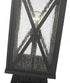 Z-Lite Brookside 1 Light Outdoor Pier Mounted Fixture in Black Finish Model: 583PHBS-SQPM-BK