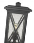 Z-Lite Brookside 1 Light Outdoor Pier Mounted Fixture in Black Finish Model: 583PHMS-SQPM-BK