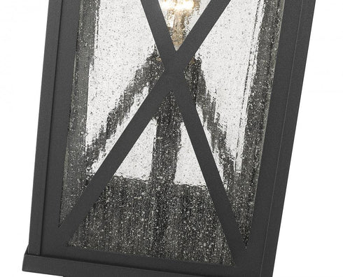 Z-Lite Brookside 1 Light Outdoor Post Mount Fixture in Black Finish Model: 583PHBS-BK