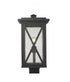 Z-Lite Brookside 1 Light Outdoor Post Mount Fixture in Black Finish Model: 583PHBS-BK