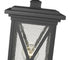 Z-Lite Brookside 1 Light Outdoor Post Mount Fixture in Black Finish Model: 583PHMS-BK