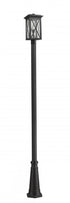 Z-Lite Brookside 1 Light Outdoor Post Mounted Fixture in Black Finish Model: 583PHBR-519P-BK