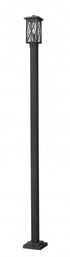 Z-Lite Brookside 1 Light Outdoor Post Mounted Fixture in Black Finish Model: 583PHMS-536P-BK