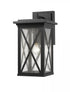 Z-Lite Brookside 1 Light Outdoor Wall Light in Black Finish Model: 583B-BK