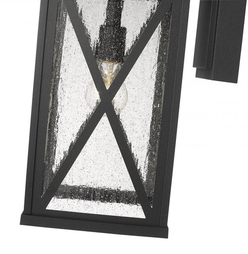 Z-Lite Brookside 1 Light Outdoor Wall Light in Black Finish Model: 583B-BK