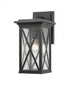 Z-Lite Brookside 1 Light Outdoor Wall Light in Black Finish Model: 583M-BK