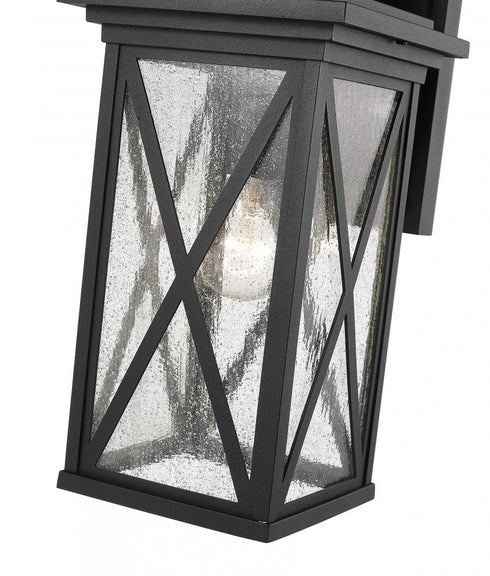 Z-Lite Brookside 1 Light Outdoor Wall Light in Black Finish Model: 583M-BK