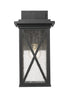 Z-Lite Brookside 1 Light Outdoor Wall Light in Black Finish Model: 583M-BK