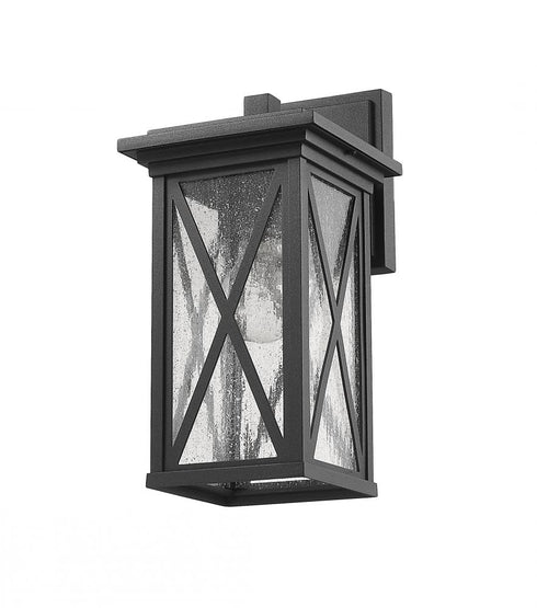 Z-Lite Brookside 1 Light Outdoor Wall Light in Black Finish Model: 583S-BK