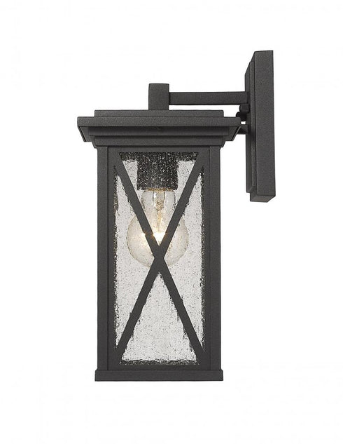 Z-Lite Brookside 1 Light Outdoor Wall Light in Black Finish Model: 583S-BK