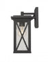 Z-Lite Brookside 1 Light Outdoor Wall Light in Black Finish Model: 583S-BK
