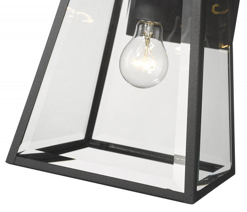 Z-Lite Broughton 1 Light Outdoor Wall Light in Black Finish Model: 521S-BK