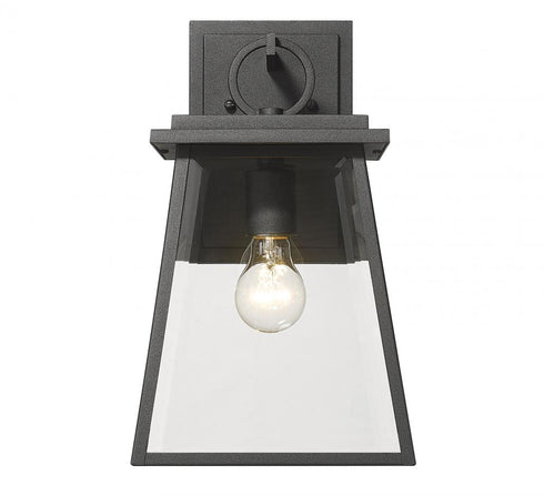 Z-Lite Broughton 1 Light Outdoor Wall Light in Black Finish Model: 521S-BK