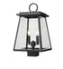 Z-Lite Broughton 2 Light Outdoor Post Mount Fixture in Black Finish Model: 521PHMS-BK