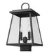 Z-Lite Broughton 2 Light Outdoor Post Mount Fixture in Black Finish Model: 521PHMS-BK