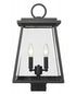 Z-Lite Broughton 2 Light Outdoor Post Mount Fixture in Black Finish Model: 521PHMS-BK