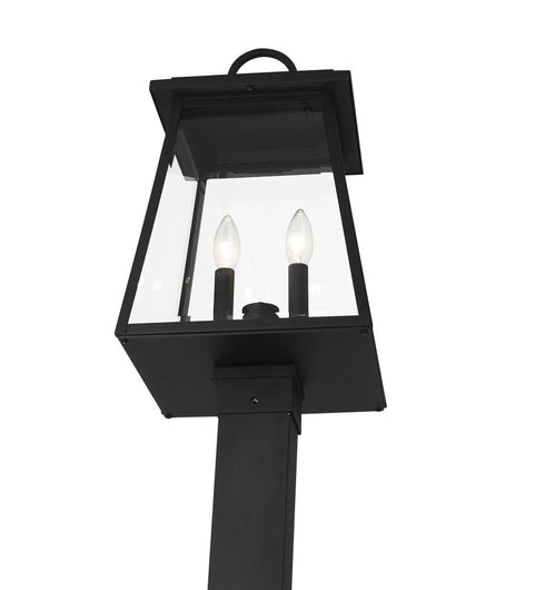 Z-Lite Broughton 2 Light Outdoor Post Mounted Fixture in Black Finish Model: 521PHMS-536P-BK