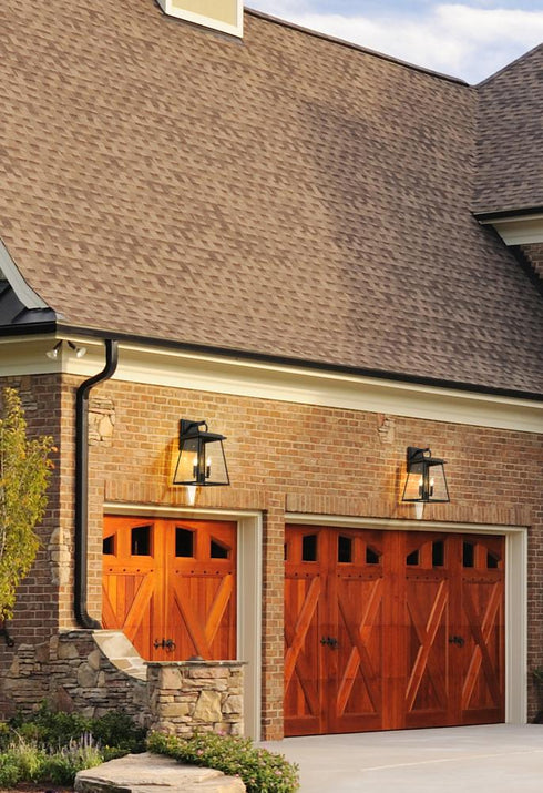 Z-Lite Broughton 2 Light Outdoor Wall Light in Black Finish Model: 521M-BK