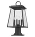 Z-Lite Broughton 4 Light Outdoor Pier Mounted Fixture in Black Finish Model: 521PHBR-533PM-BK