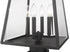 Z-Lite Broughton 4 Light Outdoor Pier Mounted Fixture in Black Finish Model: 521PHBS-SQPM-BK