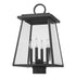 Z-Lite Broughton 4 Light Outdoor Post Mount Fixture in Black Finish Model: 521PHBS-BK