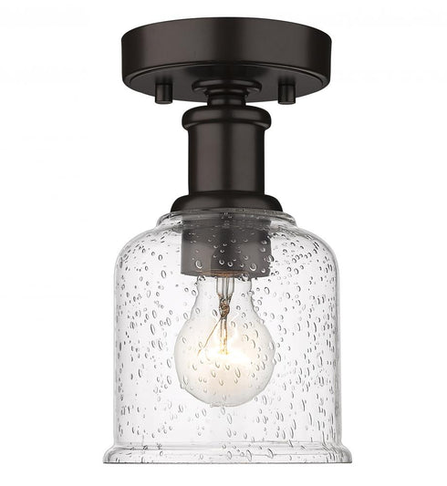 Z-Lite Bryant 1 Light Flush Mount in Heritage Brass Finish Model: 733F1-HBR