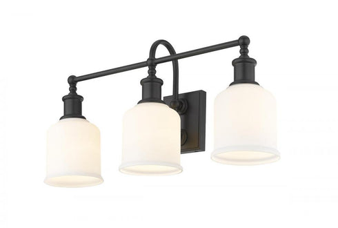Z-Lite Bryant 3 Light Vanity in Matte Black Finish Model: 733-3V-MB