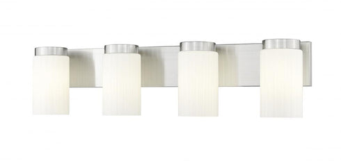 Z-Lite Burk 4 Light Vanity in Brushed Nickel Finish Model: 746-4V-BN