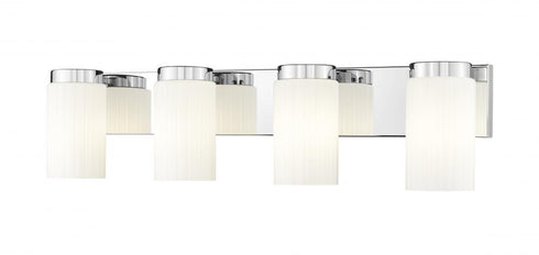 Z-Lite Burk 4 Light Vanity in Brushed Nickel Finish Model: 746-4V-BN